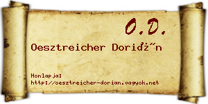 Oesztreicher Dorián névjegykártya